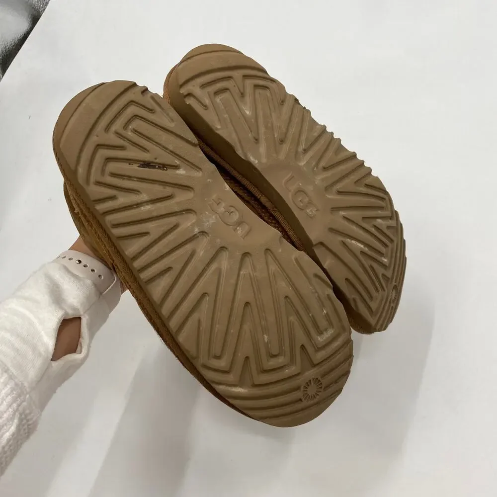 UGG brown mini strap boots